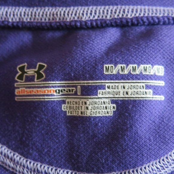 UNDER ARMOUR AllSeasonGear Purple Fitted Long Sleeve Athletic Top - Size Medium - Picture 5 of 6